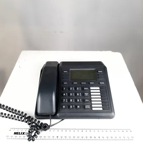 Index DT3 black corded push button telephone