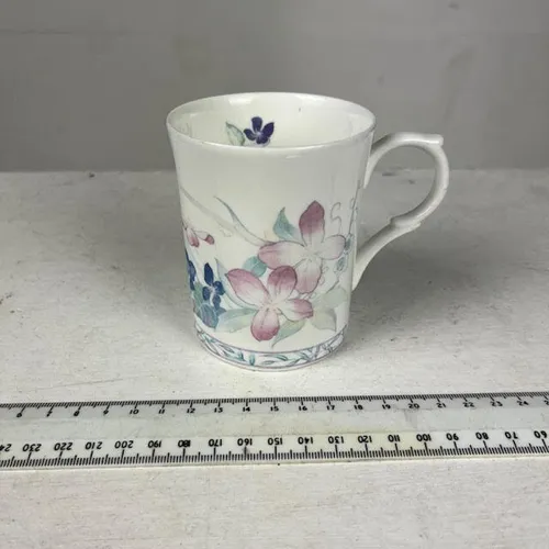 White Floral Mug