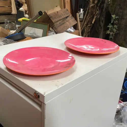 Pink Plastic Plate