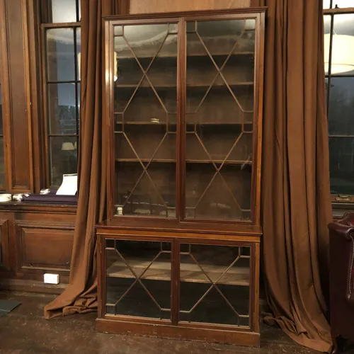 Two Door Glass Front Display Cabinet/Bookcase