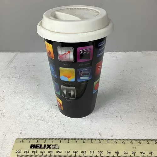 Black an White Apps Flask / Travel Mug