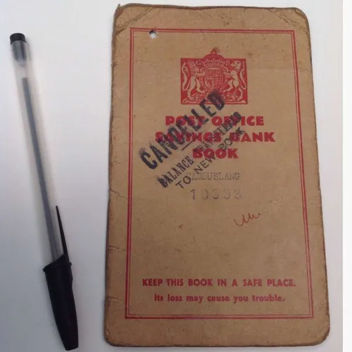 Post Office Savings Bank account book 1940 - 1957