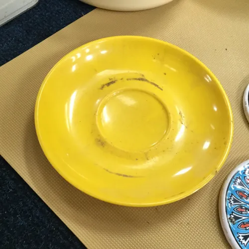 Period Yellow Melaware Saucer