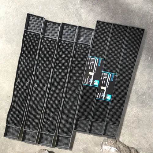 Black Thin Rubber Bar Drip Mat