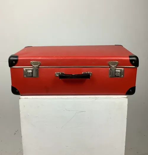 Red vintage suitcase