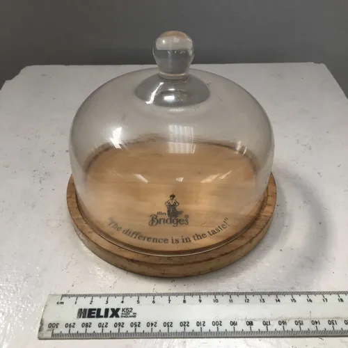 Mrs Bridges Glass Dome Cheese Board Cloche