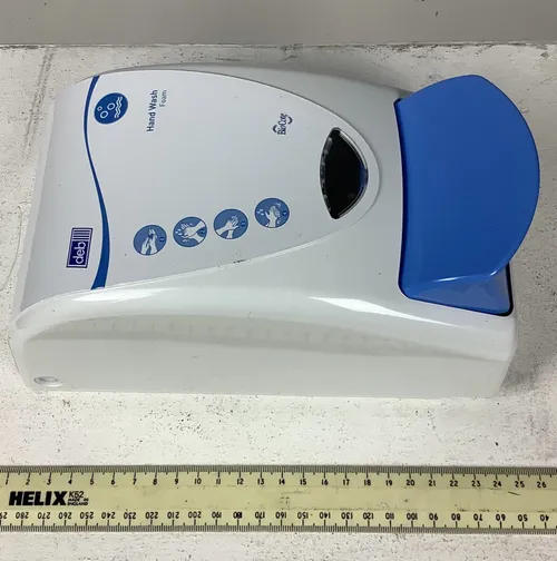 White and Blue Deb Soap Dispenser