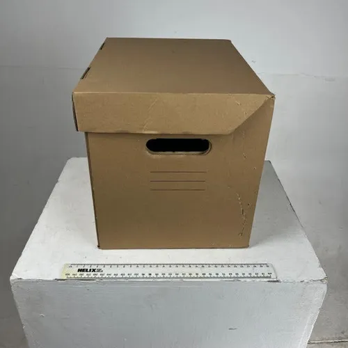 Manilla Card Bankers Box with Hinged Lid