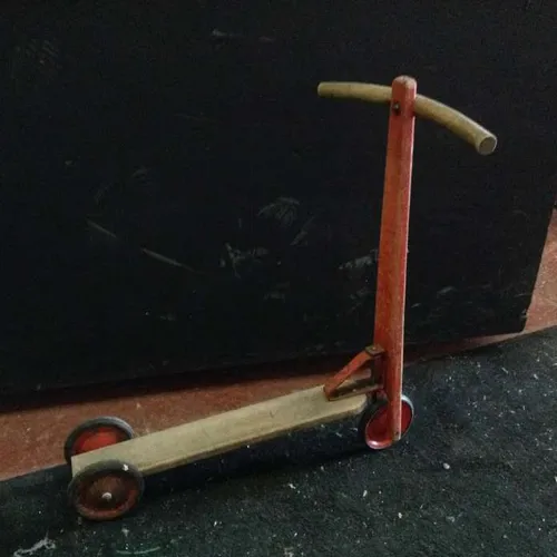 wooden childrens' scooter