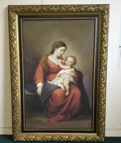 Virgin and Child by Bartolom Esteban Murillo Painting  98cm x  139cm