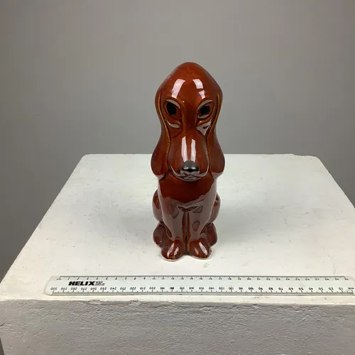 Ceramic Brown Basset Hound figurine 