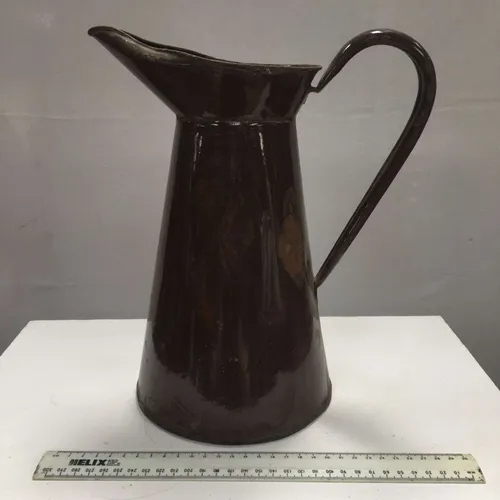 Brown Enamel Pitcher Jug