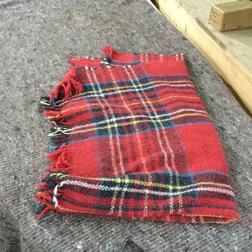 Red Tartan Wool Blanket