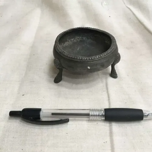 Period Pewter Bowl with Decorative Legs