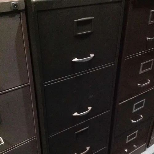 Green Metal 4 Drawer Filing Cabinet Period