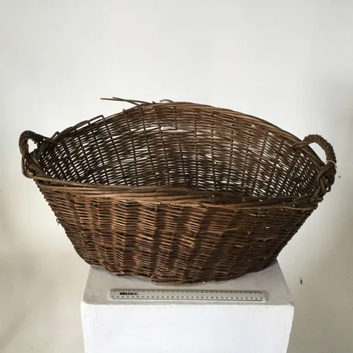 Period Oval Wicker Handled Basket