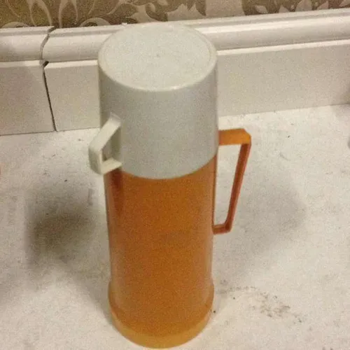 1970s Orange thermos flask