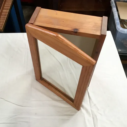 Wall Hanging Wooden Cupboard with Mirror