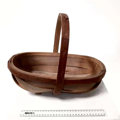 Wooden gardener's basket trug