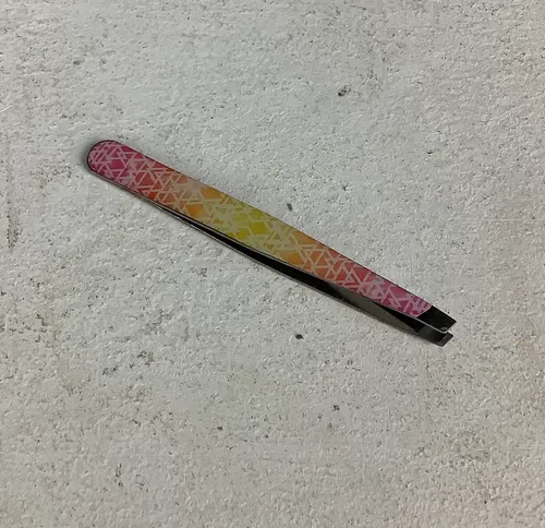 Pink Yellow and Orange Patterned Tweezers