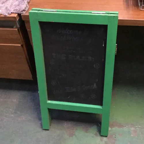 Small green chalk board