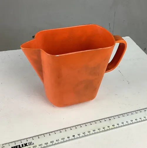 1970s Dialene Better-Maid Orange Plastic Jug