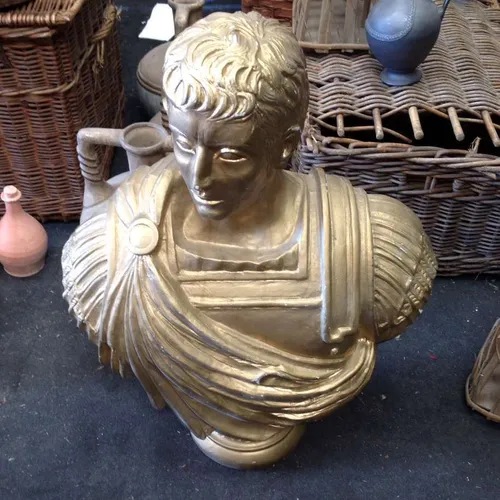 Gold caesar bust