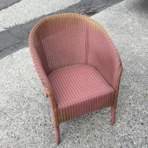 Pink wicker Lloyd Loom ‘Lusty’ Chair 