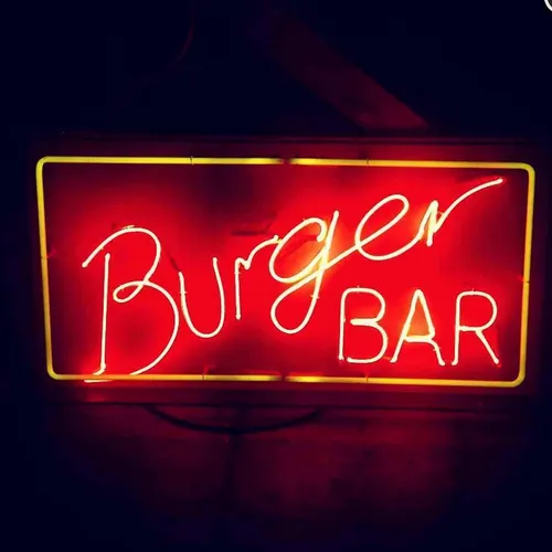 Neon 'Burger Bar' sign