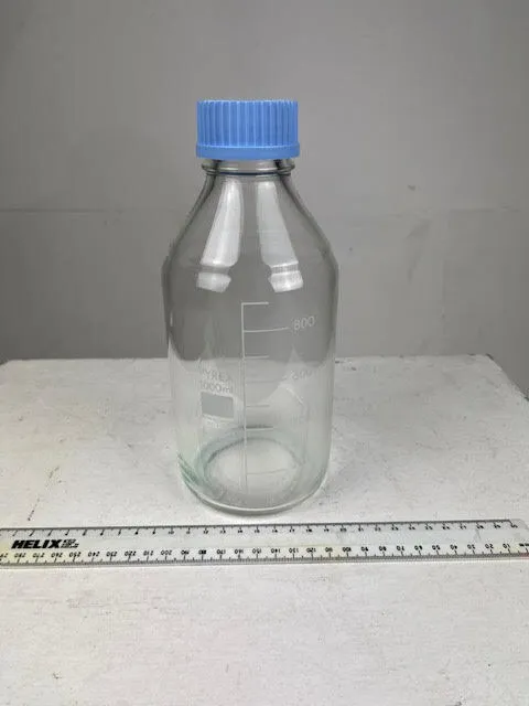 1000ml Pyrex Bottle with Blue Screw Top Lid