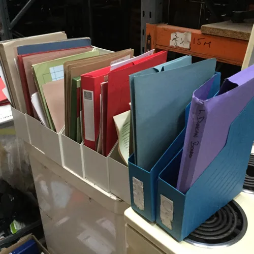 Various Magazine / File Holders with Assorted Bumph and Folders