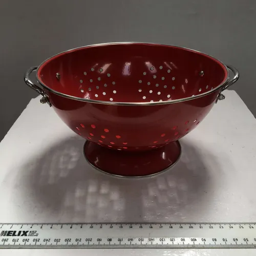 Red Stainless Steel Colander Strainer