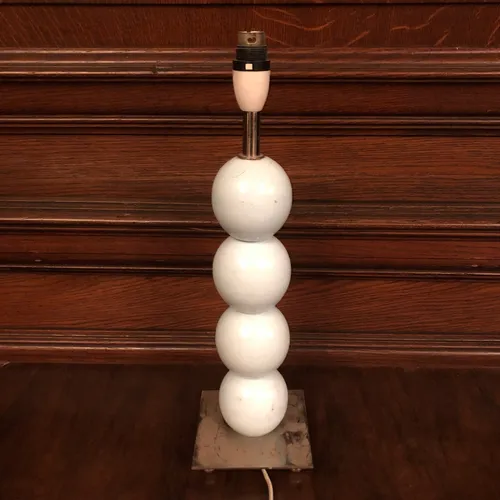 White Ball Stick Lamp