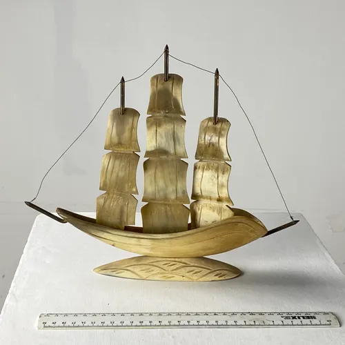 Horn Ship Ornament
