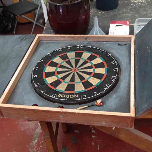 Dart board in case