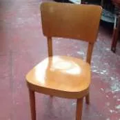 polished wood dining chair