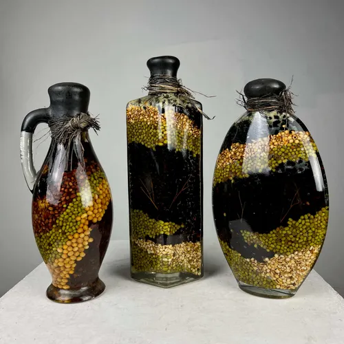 Oil Infused Decorative Bottes with Various Lentils
