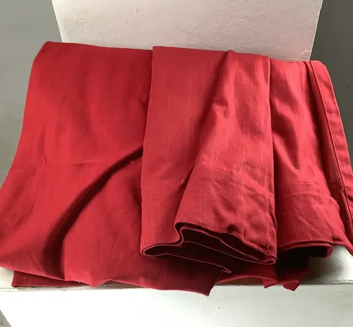 Pair Red Curtains