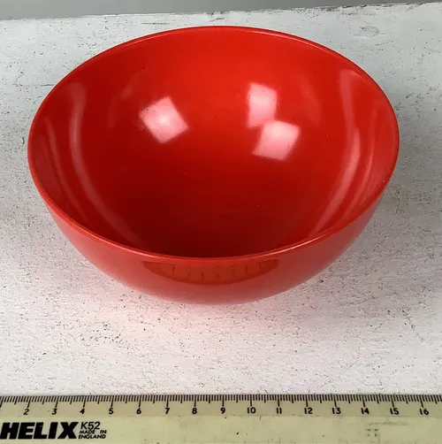 Red Plastic Bowl (3 available)