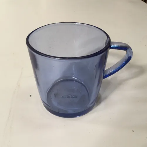 Blue Glass Handled Cups