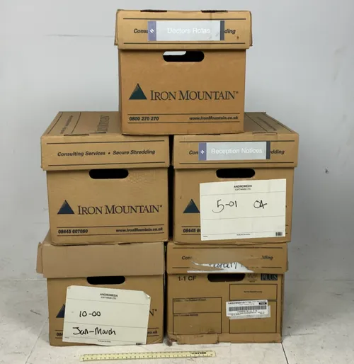 Brown Iron Mountain Bankers Boxes