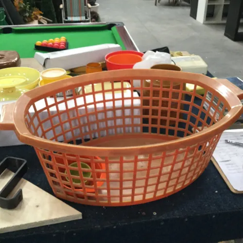 Period Orange Plastic Laundry Basket