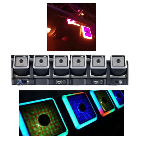 Efecto de luz de 6 rayos