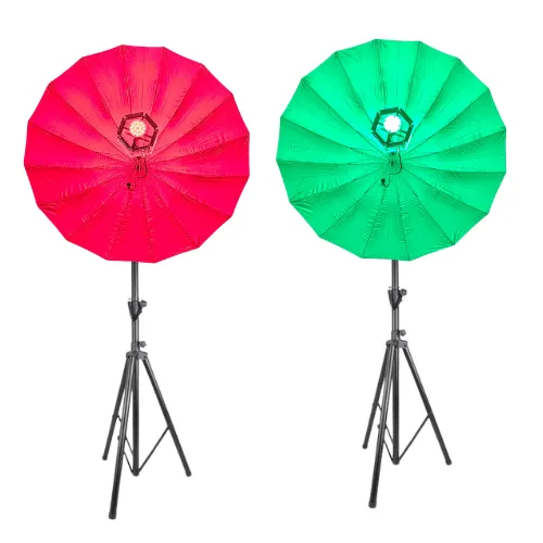 2 x Paraguas LED 120 cm