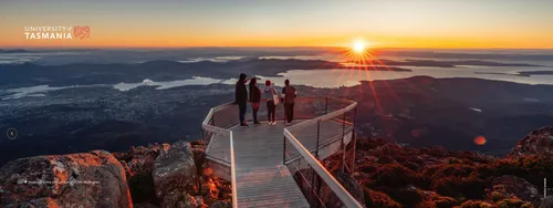 Kunanyi Sunset - 6m media wall & frame