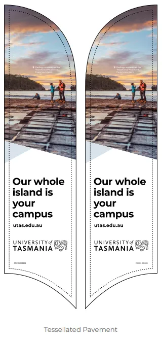 Tessellated Pavement Feather Flag