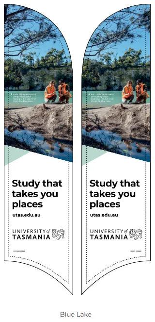 Blue Lake Feather Flag