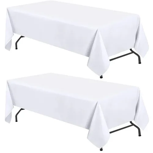 TABLE COVER WHITE LINEN (NOT IRONED ONLY WASHED)