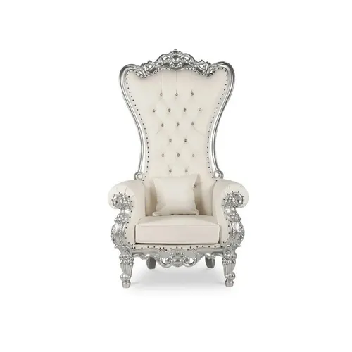 THRONE WHITE SILVER CHAIR
