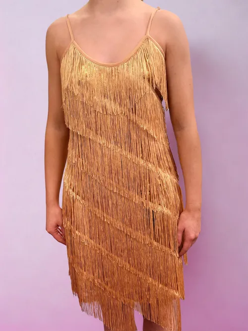 Gold 1920's flapper dress